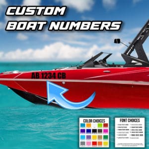 BOAT Registration Numbers Letters SET of Two (2X)